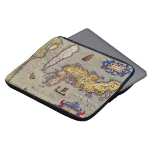 Capa Para Notebook Mapa Antigo do Japão por Mercator e Hondius