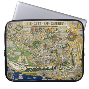 Capa Para Notebook Mapa da Cidade do Quebec