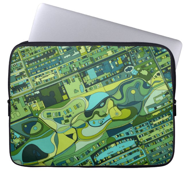 Capa Para Notebook Mapa da estrutura da cidade de Amsterdão (Frente)