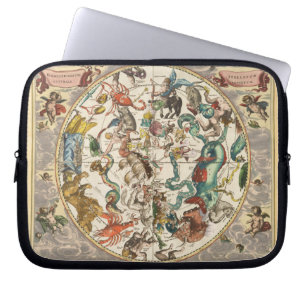 Capa Para Notebook Mapa de Constelação do Zodiac Star Vintage Celes