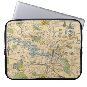 Capa Para Notebook Mapa de Glasgow, Inglaterra