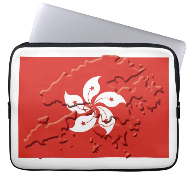 Capa Para Notebook Mapa de Sinalizador de HONG KONG Patriótico (Frente)