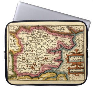 Capa Para Notebook Mapa do Atlas Antiquário do Condado de Essex, Ingl