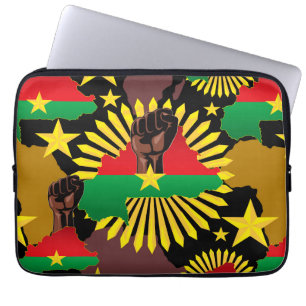 Capa Para Notebook Mapa do Burkina Faso, Bandeira e Resistência à Rev