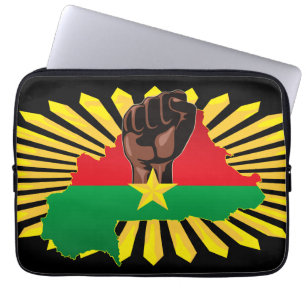 Capa Para Notebook Mapa do Burkina Faso, Bandeira e Resistência à Rev