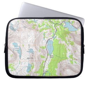 Capa Para Notebook Mapa do contorno topográfico