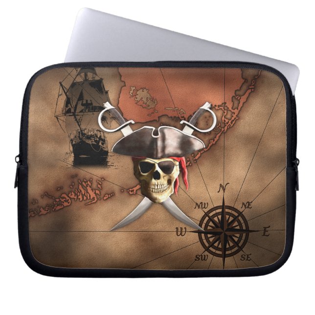 Capa Para Notebook Mapa do pirata (Frente)