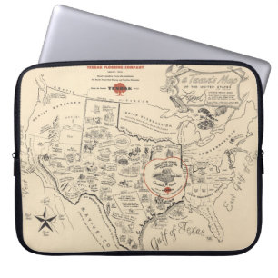 Capa Para Notebook Mapa dos Estados Unidos do Texas