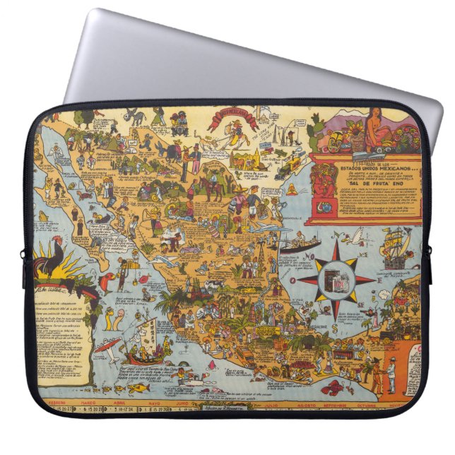 Capa Para Notebook Mapa dos Estados Unidos Mexicanos (Frente)