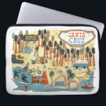 Capa Para Notebook Mapa Ilustrado de papais noeis Cruz California<br><div class="desc">Veja este mapa ilustrado super legal dos Papais noeis Cruz,  Califórnia. Quer você seja uma lesma de banana ou apenas ame esta doce cidade de praia,  mostre que você é um fã com esta bolsa de laptop legal. E verifique meu compro para mais produtos e designs.</div>
