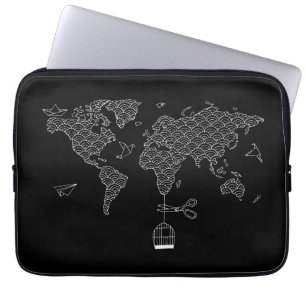 Capa Para Notebook Mapa Mundial