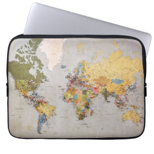 Capa Para Notebook mapa mundial