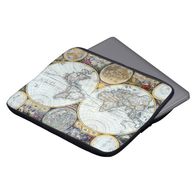 Capa Para Notebook Mapa Mundial Antigo, Atlas Maritimus de John Selle (Frente Topo)