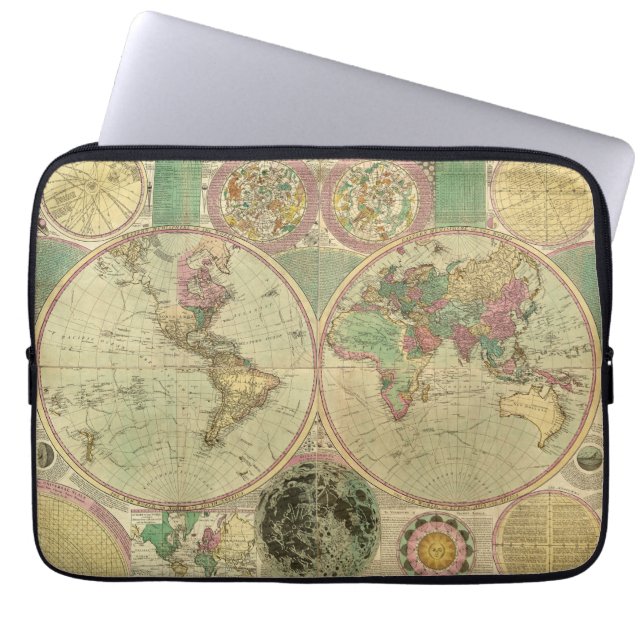 Capa Para Notebook Mapa mundial antigo de Carington Bowles, cerca de  (Frente)