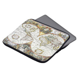 Capa Para Notebook Mapa Mundial Antigo por Hendrik Hondius, 1630