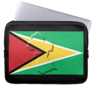 Capa Para Notebook Mapa Patriótico de Sinalizador GUYANA BLACK