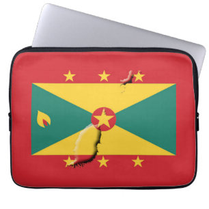 Capa Para Notebook Mapa Patriótico do Mapa de Sinalizador GRENADA RED