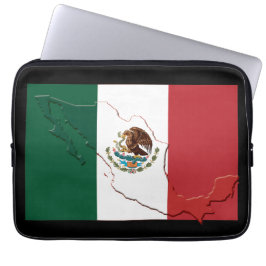 Capa Para Notebook Mapa Patriótico do MEXICO para Sinalizador BLACK