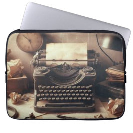 Capa Para Notebook Máquina de Digitalização Antiquada Manuscrita Brow