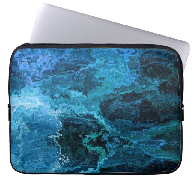 Capa Para Notebook Marble - Bolsa de laptop azul (Frente)