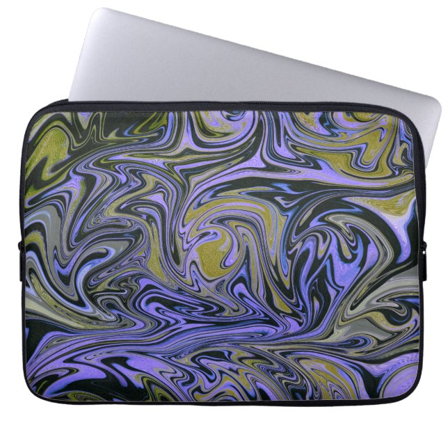 Capa Para Notebook Marble Forms – Violet & Gold Mystic Energy (Frente)