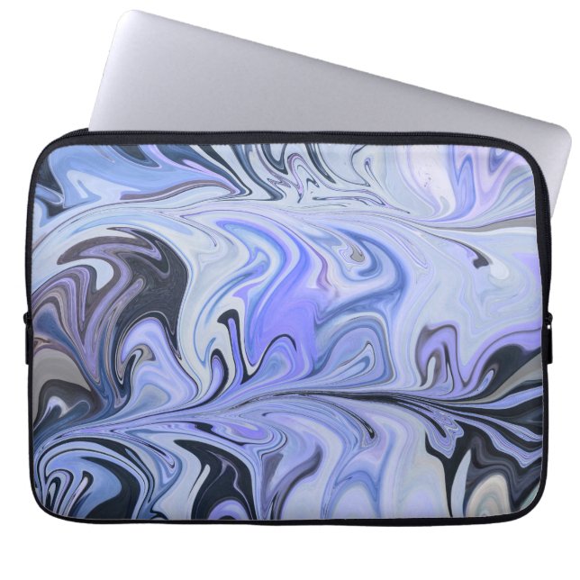 Capa Para Notebook Marble Forms – White & Grey Minimal Texture (Frente)