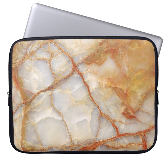 Capa Para Notebook Marble Majestade: Elegância brilhante (Frente)