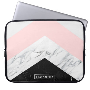 Capa Para Notebook Marble Triangles