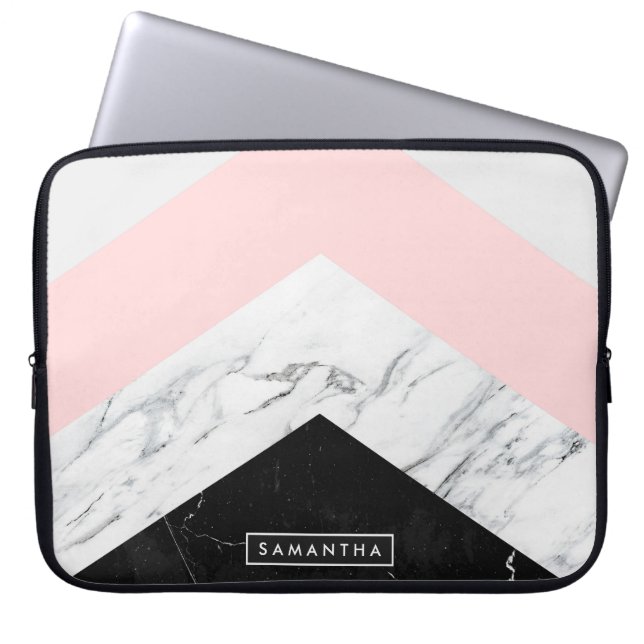 Capa Para Notebook Marble Triangles (Frente)