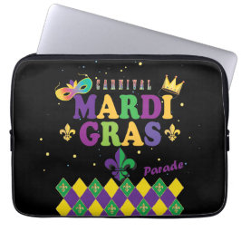 Capa Para Notebook Mardi Gras Carnaval Decor Fleur de Lis Pattern