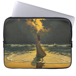 Capa Para Notebook Maré Dourada de Solidão | Marés Celestiais