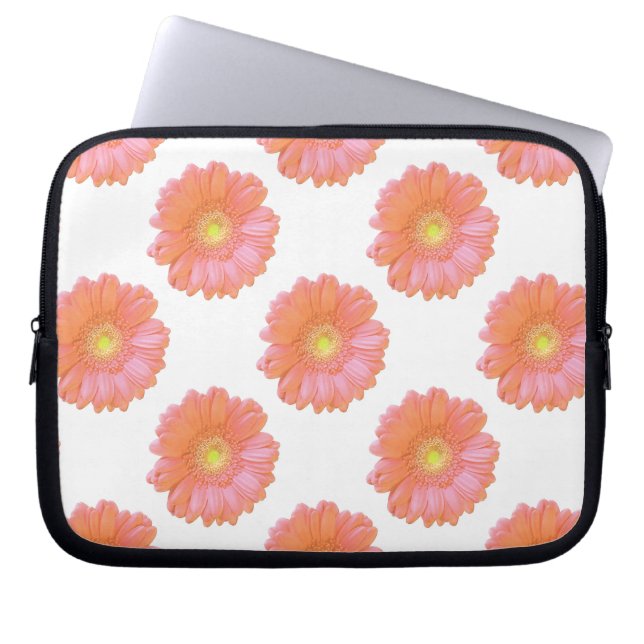 Capa Para Notebook Margarida de gerbera laranja (Frente)