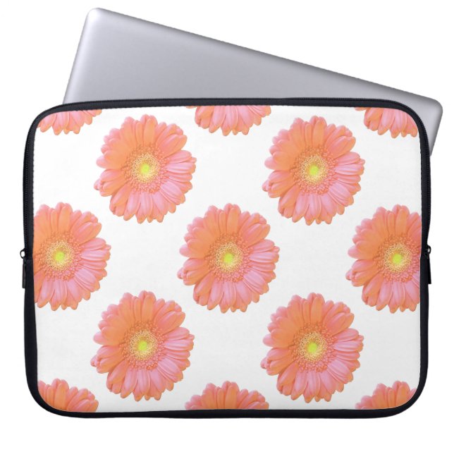 Capa Para Notebook Margarida de gerbera laranja (Frente)