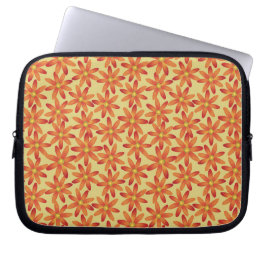 Capa Para Notebook Margarida Floral Retro Sunburst em Amarelo Quente