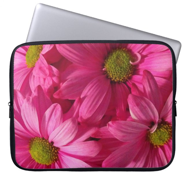 Capa Para Notebook Margaridas cor-de-rosa (Frente)