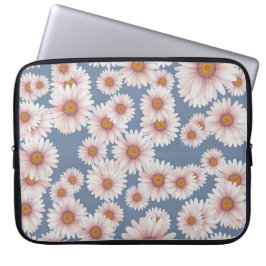 Capa Para Notebook Margaridas em belo fundo de lavanda aquarela