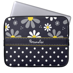 Capa Para Notebook Margaridas femininos e bolinhas da modificação c