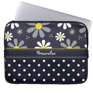 Capa Para Notebook Margaridas femininos e bolinhas da modificação c