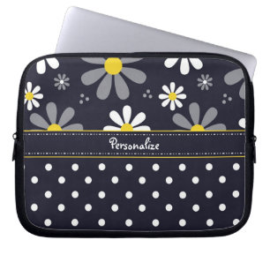 Capa Para Notebook Margaridas femininos e bolinhas da modificação c