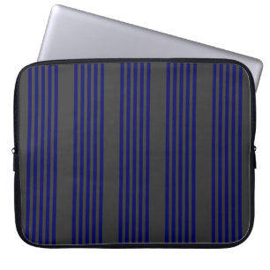 Capa Para Notebook Marinho azul e carvão cinco faixas