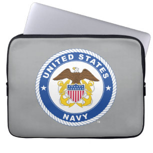 Capa Para Notebook Marinho dos EUA Agente Crest