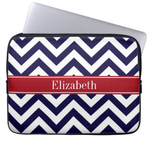 Capa Para Notebook Marinho Lg Chevron Cranberry Quatrefoil Nome Monog