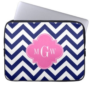 Capa Para Notebook Marinho Lg Chevron Rosa Quente #2 Quatrefoil 3 Mon