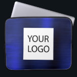 Capa Para Notebook Marinho metálico azul - Promocional de logotipo pe<br><div class="desc">Marinho moderno Blue Faux Metallic Stainless Elegante Seu logotipo personalizado Promocional Laptop Bag ou Capa Promocional (promo) Mala de anúncio. Este gabinete de computador profissional de classe pode ser personalizado para incluir o logotipo da sua empresa ou da sua empresa.</div>