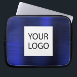 Capa Para Notebook Marinho metálico azul - Promocional de logotipo pe<br><div class="desc">Marinho moderno Blue Faux Metallic Stainless Elegante Seu logotipo personalizado Promocional Laptop Bag ou Capa Promocional (promo) Mala de anúncio. Este gabinete de computador profissional de classe pode ser personalizado para incluir o logotipo da sua empresa ou da sua empresa.</div>