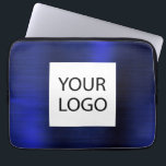 Capa Para Notebook Marinho metálico azul - Promocional de logotipo pe<br><div class="desc">Marinho moderno Blue Faux Metallic Stainless Elegante Seu logotipo personalizado Promocional Laptop Bag ou Capa Promocional (promo) Mala de anúncio. Este gabinete de computador profissional de classe pode ser personalizado para incluir o logotipo da sua empresa ou da sua empresa.</div>