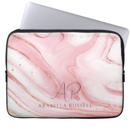 Capa Para Notebook Mármaco Dourado brilhante, cor-de-rosa, personaliz