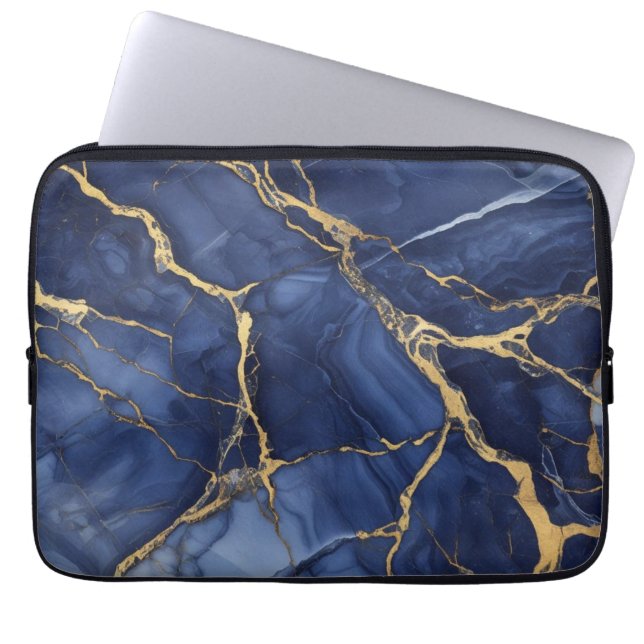 Capa Para Notebook Mármore Índigo (Frente)