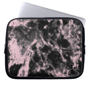 Capa Para Notebook Mármore rosa e preto