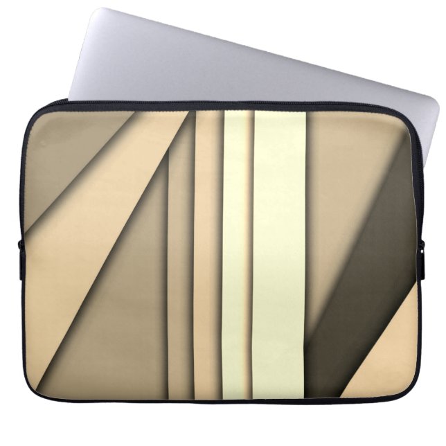 Capa Para Notebook Marrom Monocromático Moderno (Frente)
